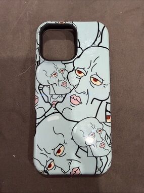 SpongeBob SquarePants Squidward IPhone 16 pro max hard Case with Graphic Faces